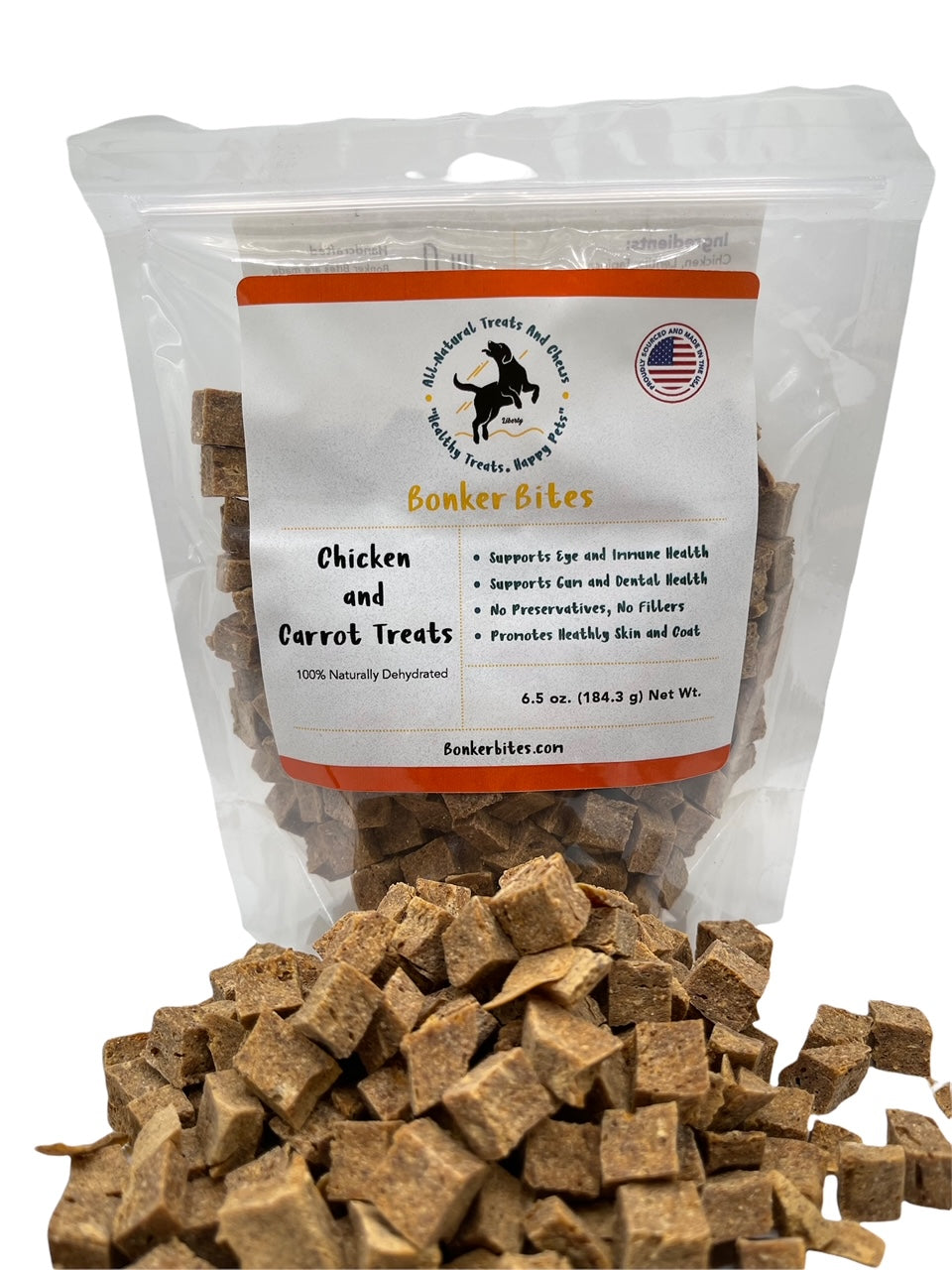AIR DRIED CUBED CHICKEN & CARROT TRAINING TREATS